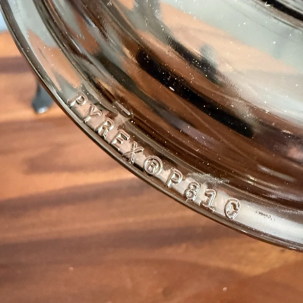 Vintage Pyrex P-81-C Round  Lid #13 Brown Amber 6